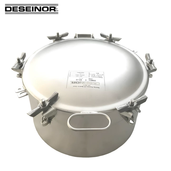 Tapa de registro: acero inoxidable 500 de apertura rápida (anillo de asiento 304, altura 10 pulgadas)