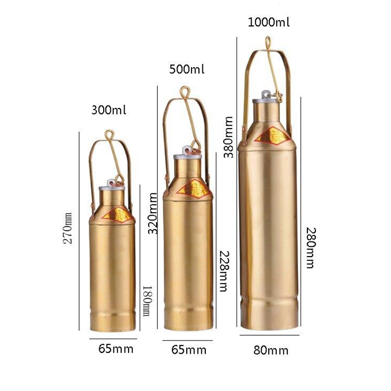 DS-A07 Brasa de combustible de acero inoxidable Barril de 300 ml, 500 ml, 1000 ml
