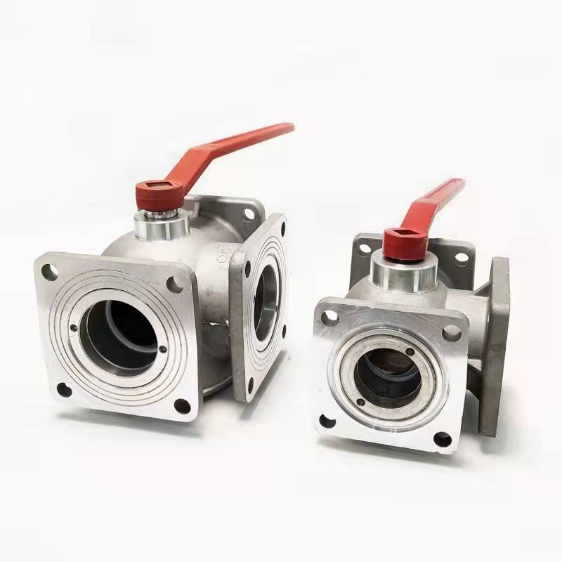 Válvula de bola de aluminio de 3 vías para el remolque del petrolero